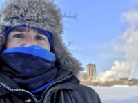 View from Ottawa/Ontario to Gatineau, Quebec - seperated by Rideau River. Picture taken in January 2018.